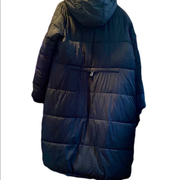 Medium Black Hollister Longline Puffer Parka New - Picture 2 of 3